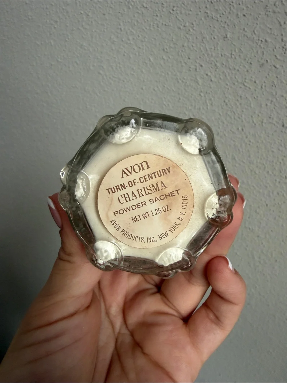 Avon Vintage Glass Salt Shaker Charisma Powder Sachet